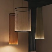 Vibia LED pakabinama lempa ARRAY, žalia, 193 x 55 cm, kūgis 927 dim