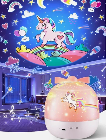RoGer Unicorn Night Light Projektorius