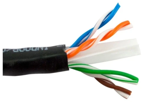SCP HNC KABELIS Cat6, Juodas Juodas 1000 ft / 304,8m