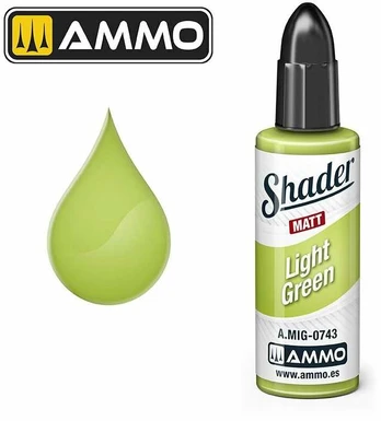 AMMO by MIG Jimenez AMMO MIG - Matinis SHADER dažai Light Žalias, 10 ml, 0743