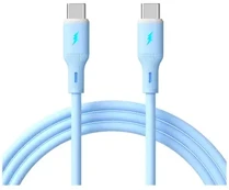 AKYGA Cable USB AK-USB-68 USB type C m / USB type C m ver. 2.0 60W 1m Mėlyna Silicone