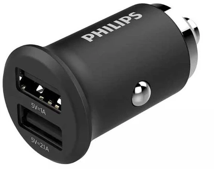 Philips USB lader til cigarstik 2 x USB-A 15W