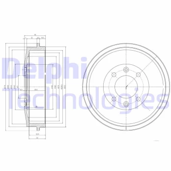 Stabdžių būgnas DELPHI BF169