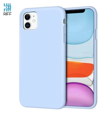Riff Slim &amp; Soft Silicone Soft Back Cover Case for Apple iPhone 12 Mini Light Blue