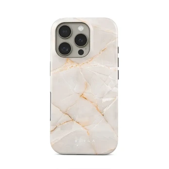 Vanilla Sand - Marble iPhone 16 Pro Case, Tough (MagSafe) / N/A