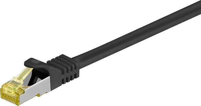 MicroConnect RJ-45/RJ-45 kat.7 S/FTP Juodas 10m (SFTP710S)
