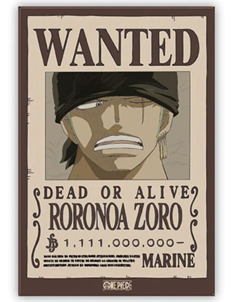 One Piece Standard Magnet Wanted Zoro
