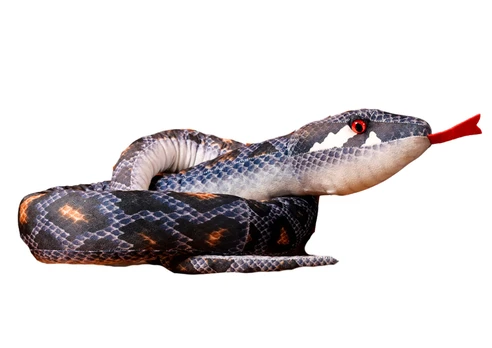 Lean Toys Plush Gray Snake Mascot 210 cm