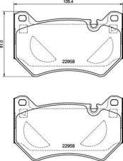 Stabdžių trinkelių rinkinys, diskinis stabdys BREMBO P 85 177 kaina