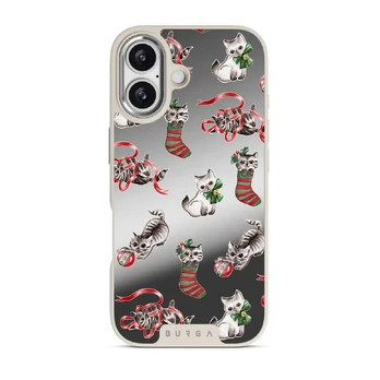 Merry Kitty - iPhone 17 Case, Elite Mirror Light (MagSafe) / Silver