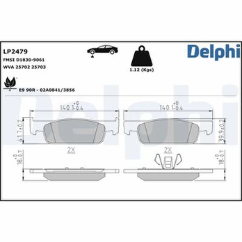 DELPHI LP2479 Brake pad set