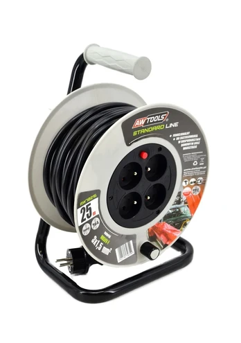 AW-Tools AWTOOLS pratęsimo būgnas STANDARTAS 30m 3x1,5 mm 16A / 3680W