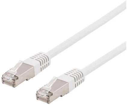 DELTACO S/FTP Cat6 patchkabel, LSZH, 7m, Baltas