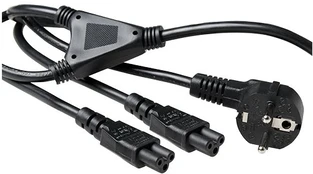 ACT AK5208 maitinimo kabelis Schuko į 2 x C5 1,80 m, juodas