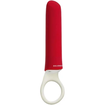 Doc Johnson iPlease Mini Vibrator Raudona - Compact USB Rechargeable Model