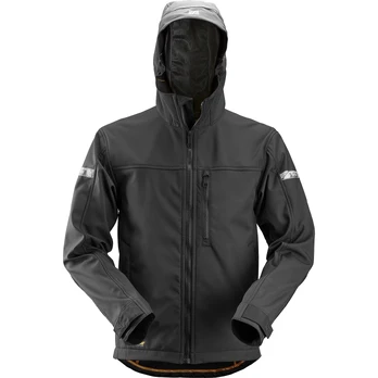 AllroundWork striukė su kapišonu Softshell SNICKERS WORKWEAR 1229, juoda