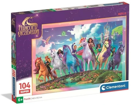 Clementoni CLE puzzle 104 Super UnicornAcademy 25098