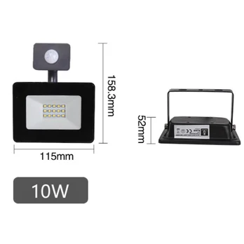 10W "Slim" 4000K LED lauko prožektorius su judesio davikliu