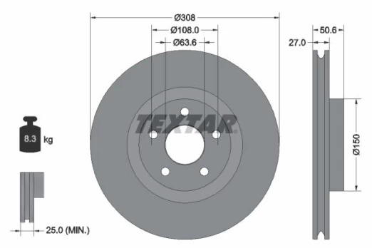 TEXTAR 92306703 Brake Disc