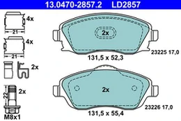 ATE 13.0470-2857.2 Brake pad set