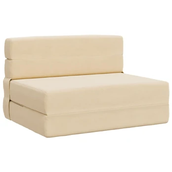 Sulankstomas Sofos Lova Kreminė 70 x 72 x 60 cm Audinys