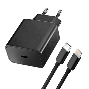 Blue Star Travel Charger Mėlyna Star with USB C socket with lightning cable - 3A 20W with PD and QC 4.0 function