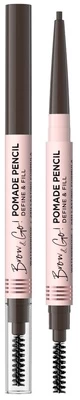 Antakių pomada Eveline Brow & Go Dark Brown kaina