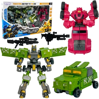 WOOPIE Roboty Transformujące Rinkinys 4w1 Samochody Bojowe
