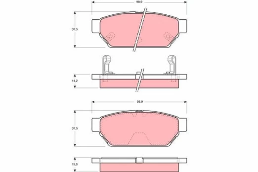 TRW GDB3045 Brake pad set