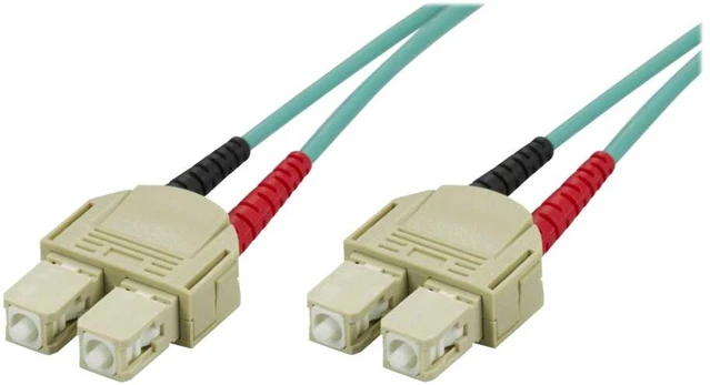 OM3 optinis kabelis DELTACO, SC - SC, duplex, multimode, 50/125, 1m / SCSC-61