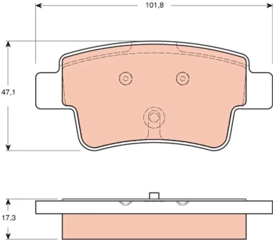 TRW GDB1656 Brake pad set