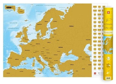 Nutrinamas žemelapis. Europa