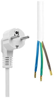 MicroConnect Schuko - Open End Power cable, 3m, Baltas