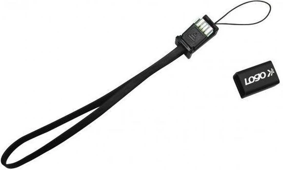 Kabelis USB Logo USB-A - miniUSB 0.3 m Juodas (24904)
