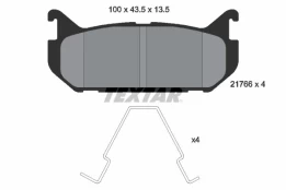 Stabdžių trinkelių rinkinys, diskinis stabdys TEXTAR 2176603 kaina
