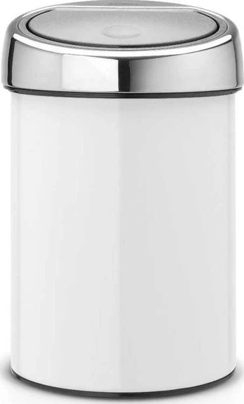 Brabantia Šiukšlių dėžė 3L Touch Bin®, balta