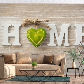 Artgeist Fototapetas - Home Heart (Green)
