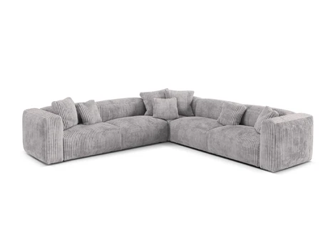 Modular Symmetrical Corner Sofa, "Martina", 5 Seats, 312x312x75, Light Grey