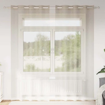 Užuolaidos 2 pcs Smėlys 140 x 245 cm Poliesteris