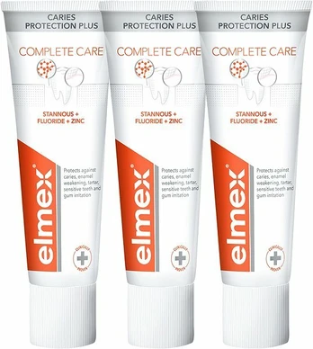Elmex Toothpaste Caries Protection Plus Complete Care 3 x 75 ml 75ml Unisex