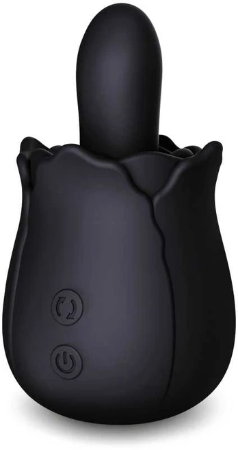 Creative Conceptions Skins Rose Buddies Bums N Roses Intimate Rotating Vibrator, Juodas