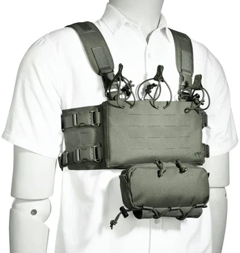 Krūtinės platforma Tasmanian Tiger Small Combi Rig, RAL7013 su IRR
