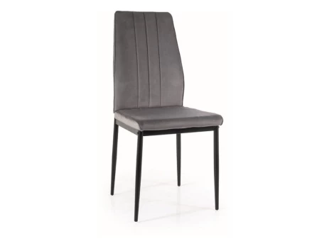 Kėdė ATOM VELVET juoda STELAŻ/pilka BLUVEL14