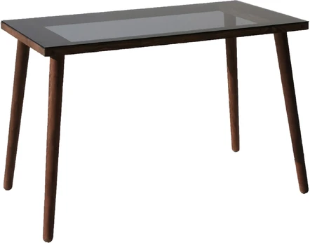 Rašomasis stalas Kalune Design Cozy Calisma Masasi Ahsap Temperli Cam, riešuto