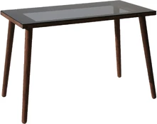 Rašomasis stalas Kalune Design Cozy Calisma Masasi Ahsap Temperli Cam, riešuto kaina
