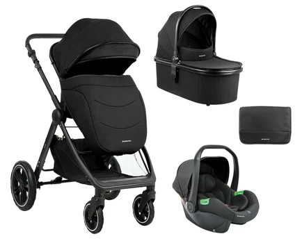 Universalus vežimėlis KikkaBoo Ava 3in1, Black