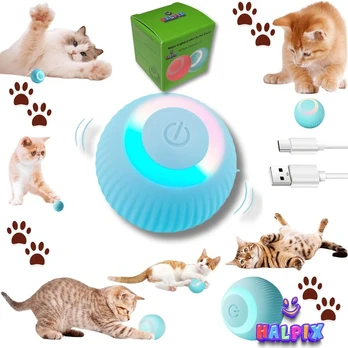Interaktyvus kamuoliukas katėms Smart Cat Ball, mėlynas