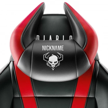 Customized Diablo Chairs Headrest Black-Red
