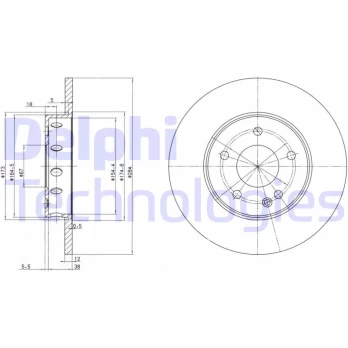 DELPHI BG2769 Brake Disc