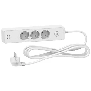 Buitinis ilgintuvas Schneider, 3 x 1 mm², 1.5 m, 3 lizdų, 2USB